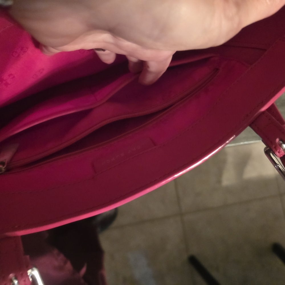 Tory Burch Pink Leather Tote Bag - Picture 8 of 12